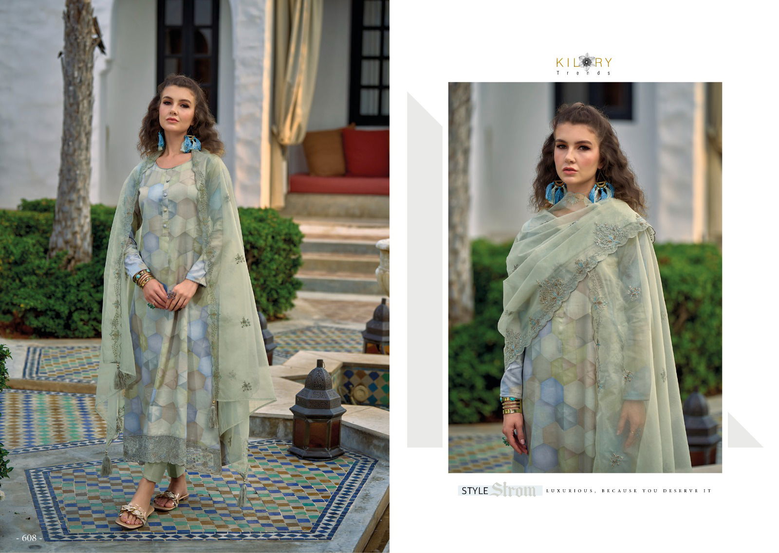 IZHAR 6 Kilory Trendz Fancy Wear Wholesale Cotton Dress Material Catalog